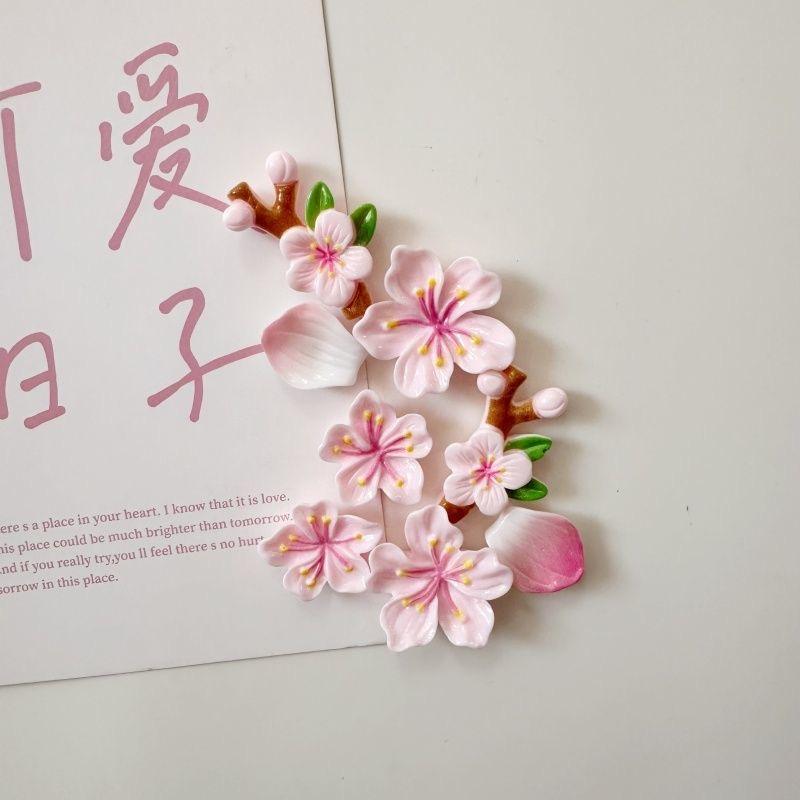 

3D Float Cherry Blossom Flower Car Decorations DIY Resin Stickers Fashion Ornaments For Car Rear Fit For Cars Electric Vehicles