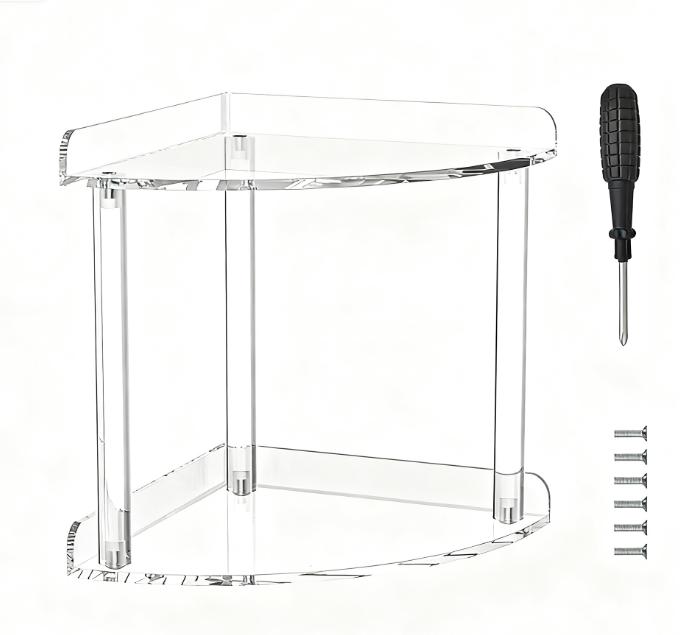 1111111111111111111111111111111111111111111111111 Object Decorations 2-Tier Acrylic Corner Organizer 7*7*8 Inches