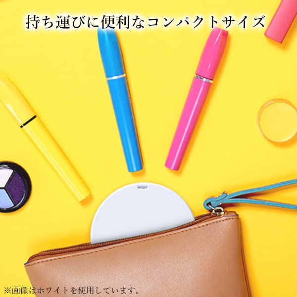 Compact Mirror 10x Magnifying Mirror Makeup Double Sided 2WAY Hand Mirror Folding Tabletop Makeup Mirror Round Black