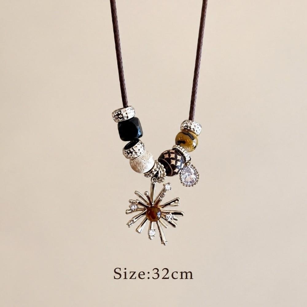 Natural Tiger's Eye Stone Tiger's Eye Pendant Necklace Sweater Chain Birthday Anniversary Gift