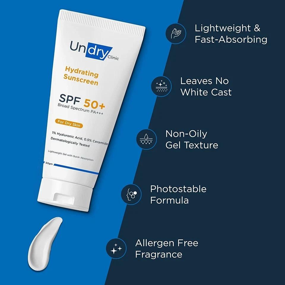 Undry Hydrating Sunscreen For Dry Skin 50g