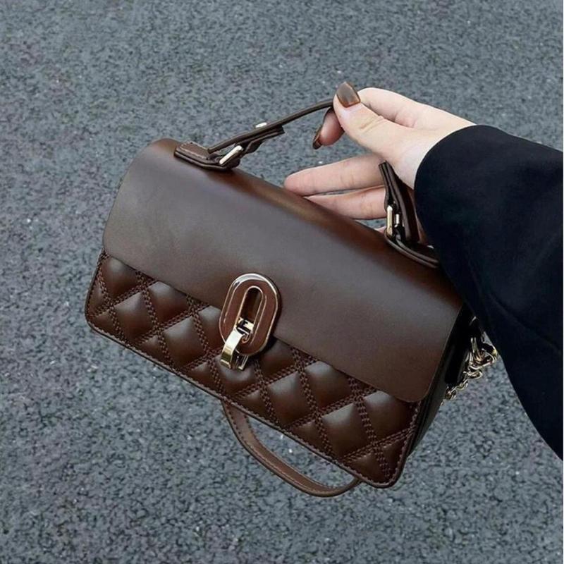 Light Luxury Niche Handbag, Diamd Chain Single Shoulder Crossbody Small Square Bag, Exquisite Commuting Small Bag