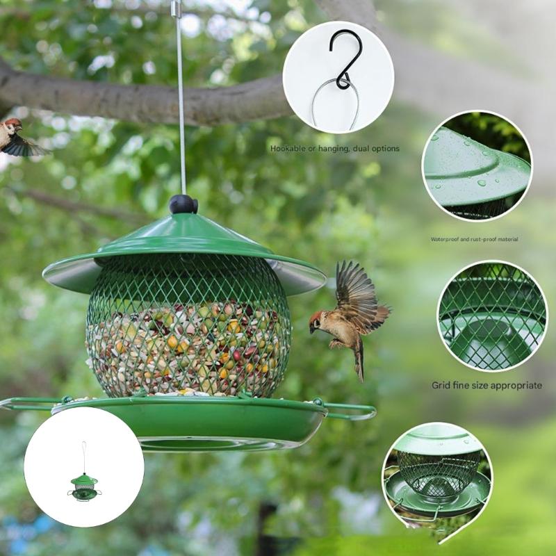 Bird Feeder For Outside Multipurpose Metal Bird Cage Feeder Reusable Feeding Accessories For Home Indoor Outdoor Garden
