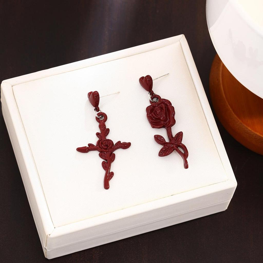 Ankerla Red Bow Heart Earrings: Enhance Skin, Slim Face, Exude Luxury - Perfect for New Year Elegance