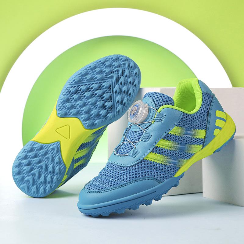 2025 Summer Velcro Breathable Mesh Children's Football Shoes Campus Football Sports Shoes Professional Non-slip Training Shoes
