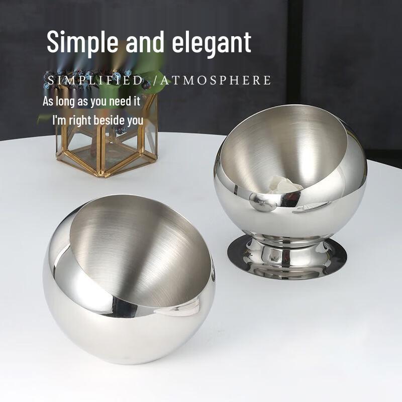 Shengjia Stainless Steel Slanted Condiment Bowl with Lid
