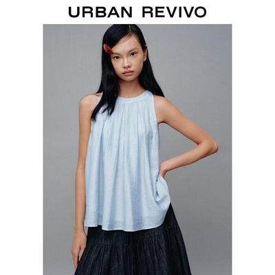 UR 2026 Spring Women's Casual Loose Round Neck Blouse