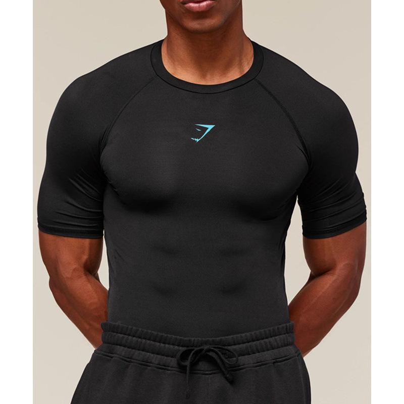 Herren Schnelltrocknendes Atmungsaktives Slim-Fit Sport-T-Shirt mit Kühleffekt und Lässigem Print