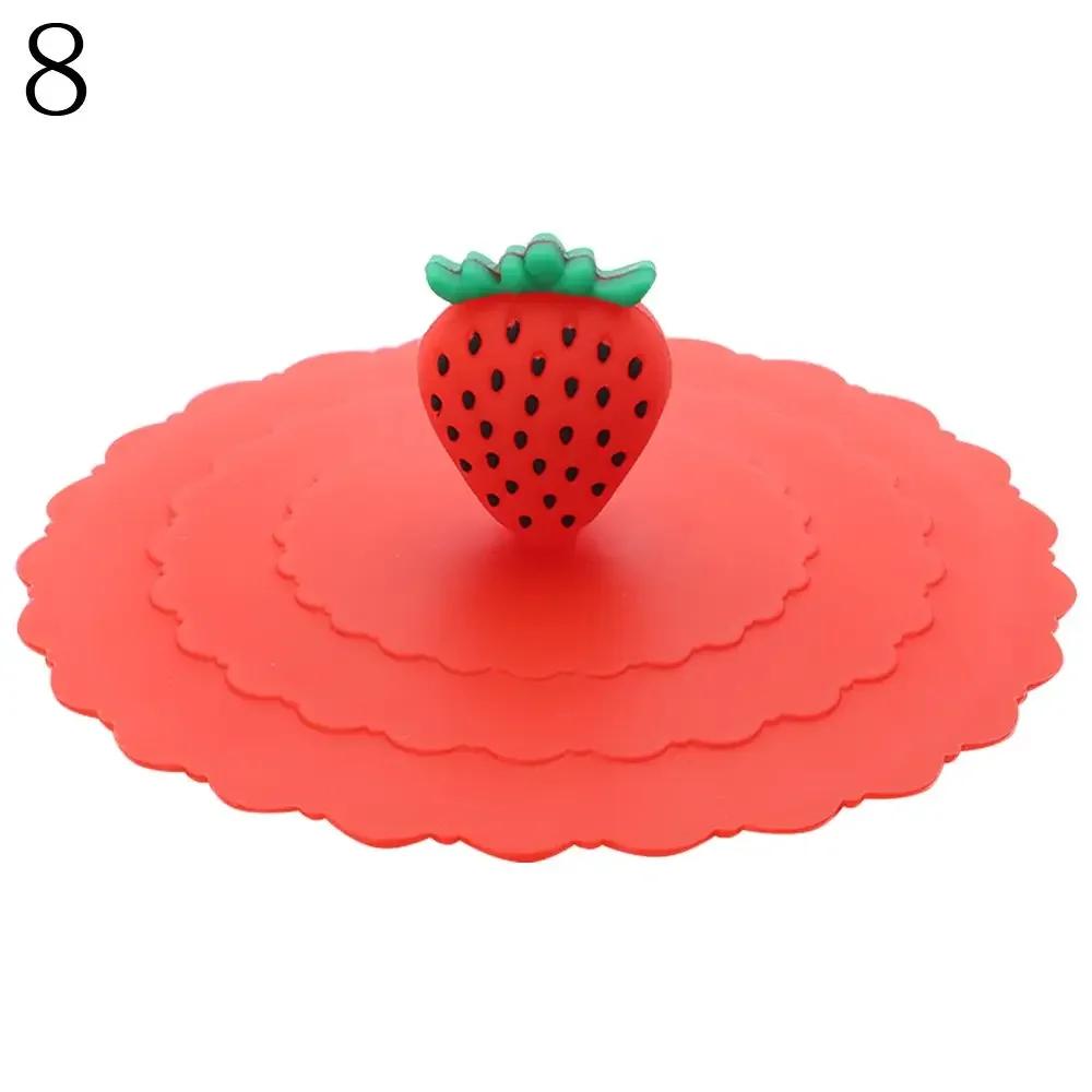 New 10cm Cute Reusable Cap Suction Cup Cover Dustproof Silicone Cup Cover Leakproof