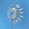 Kinetische Windmühlenskulpturen aus Metall, einzigartiger und magischer windbetriebener Spinnergarten