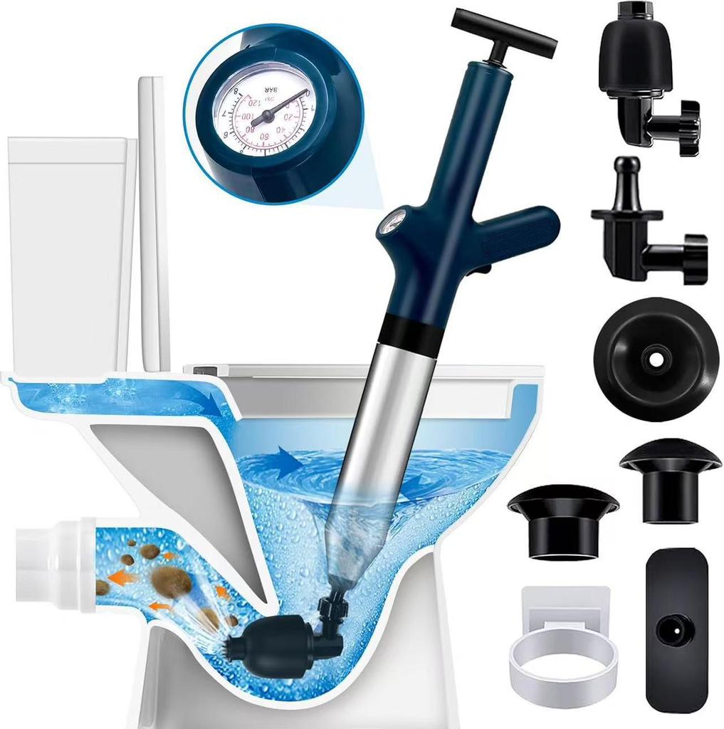 Cross-Border High-Pressure One-Shot Drain Unclogger for Household Toilets and Floors
