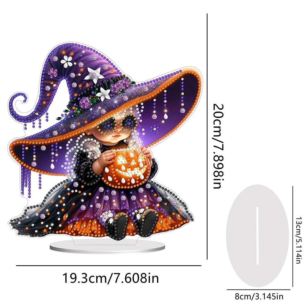 Acrylic Halloween Theme Diamond Painting Tabletop Ornaments Kit Table Top Diamond Painting Ornament Kits Home Bedroom Decoration