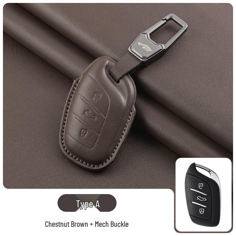

Roewe D7, i5 Gen 3, RX5plus Genuine Leather Car Key Case - Full Protective Cover