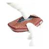 Inden-ya Inden Coin Case F-Coin Case 05 Deer Leather Red Base x White Lacquer Patterned Small Checkered Pattern 1005-13-167 Special Order Color 6.5cm