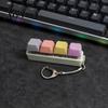 Sensory Fidget Gadget 3/4-Keys Keyboard Toy, Stress Relief Push Button Finger Students Focus Aid Clicker Keychain, Pocket Size Mechanical