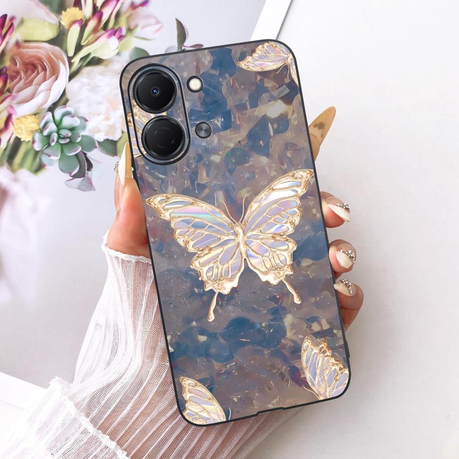 For Tecno Spark GO 3 5G Case KN3 Colorful Flowers Luxury Painted Cover Soft TPU Phone Case For Tecno Spark GO 3 SparkGo 3 Fundas