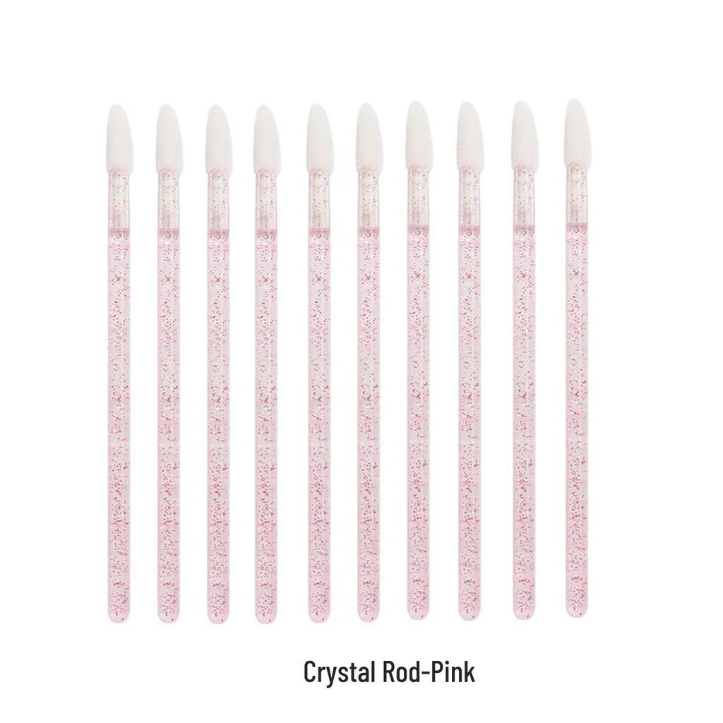 50pcs Crystal Lip Brush Set: Portable Lipstick & Gloss Applicators