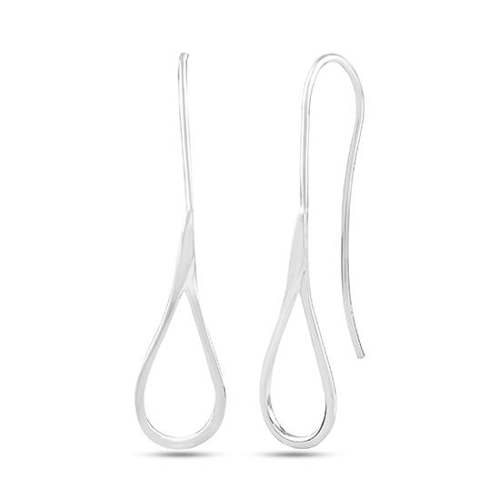 LeCalla 925 Sterling Silver Jewelry Threader Wire Light-Weight Drop Shape Dangle Earrings for Women