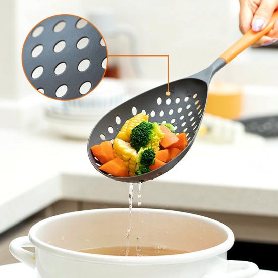Colander Spoon Non-slip Easy Hanging High Temperature Resistant Heat Insulation Anti-scalding Drain Quickly Plastic Fine Mesh Hole