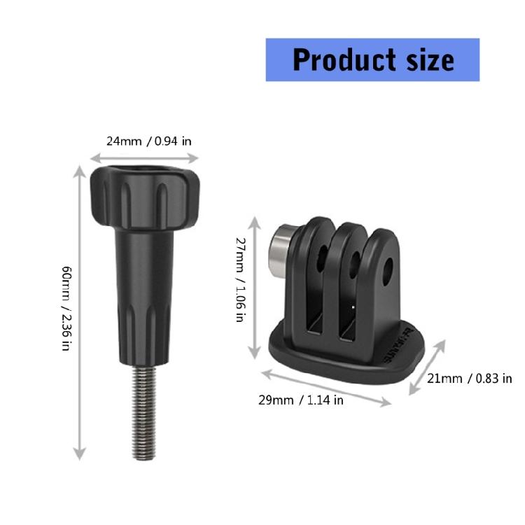 1/4 Adapter Tripod Adapter For Action 5/4/3 Pocket 3 Action Camera Adjustable Angle Base Adapter Camera Accessories