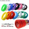 1 pièce 8,5 cm 21 g 15 couleurs Fileté Silicone Souple Couvercle de Fond de Tasse Anneau Manchon Gaine Résistant à l'Usure Antidérapant Bonne Résistance
