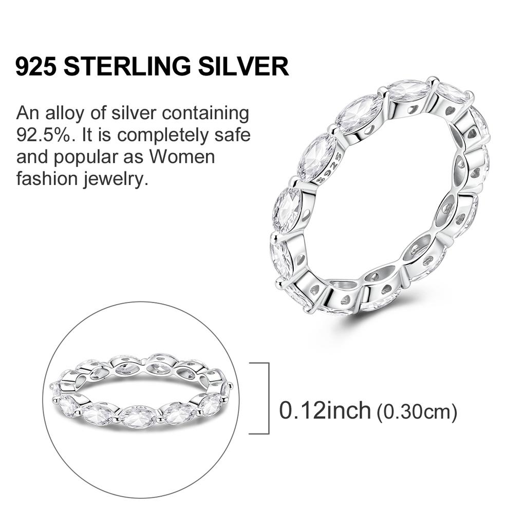 Rings For Women 925 Silver Color Zircon Winding Romantic Ring Finger Beaded Luxury Jewelry Original Engagement Wedding Gift