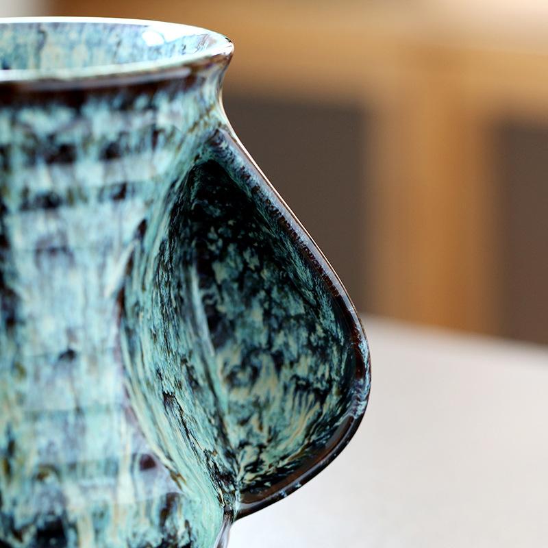 Ceramic Kiln Cup Coffee Cup Creative Hand Warmer Mug Large-Capacity Water Cup Steam Pitcher byChin
