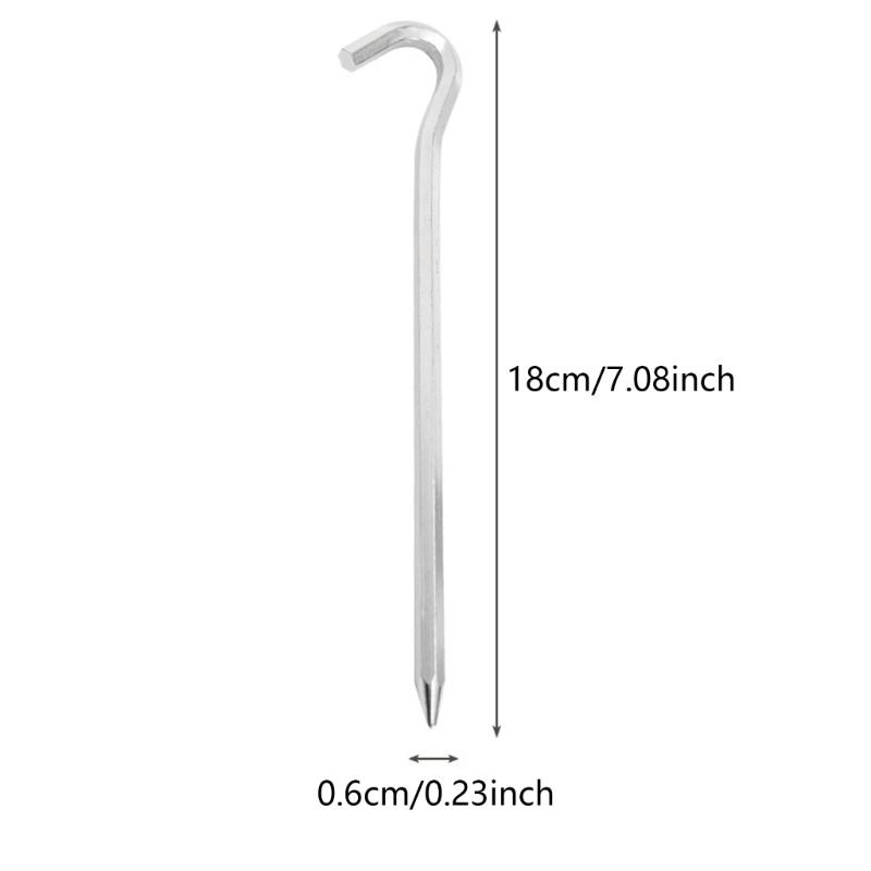 20pcs Impregnable Inflexible Tent Stakes Canopies Awnings Nails Tent Pegs Stakes for Camping and Outdoor Event