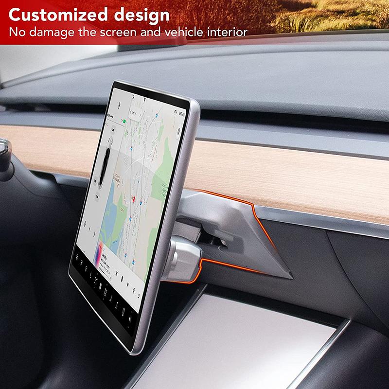 Car Screen Rotating Holder for Tesla Model 3 Y 2017-2022 Center Console Swivel Mount Bracket 15/30 Degrees GPS Scereen Rotation