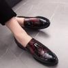 Fashion Men's Dress Shoes Slip On Leather Vintage Business Oxfords Flat Soft Bottom Male Footwear Spring Tassel Loafers Shoes For Men