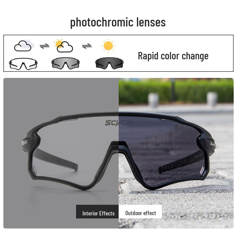 Photochromic Cycling & Sports Goggles for Mountain Biking, Running, and Skating