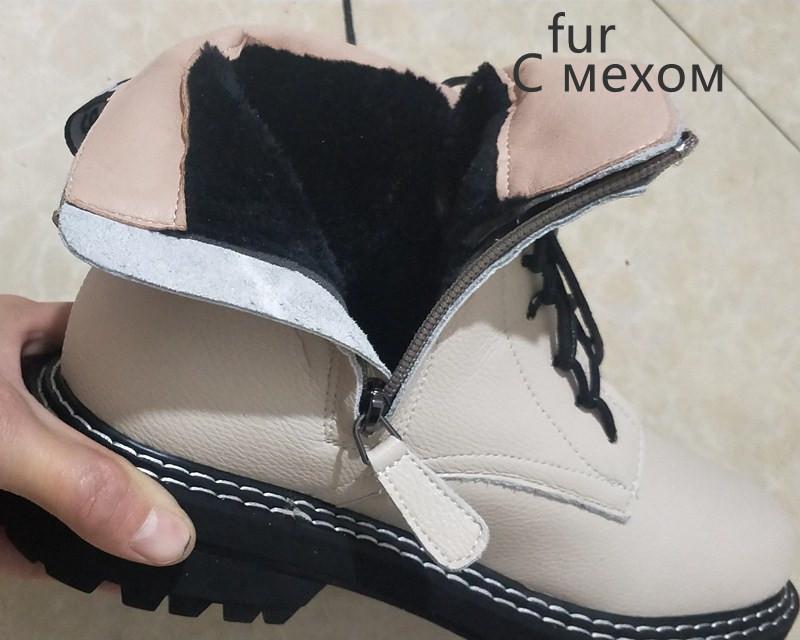 Fashion AIYUQI Women Shoes Boots Ankle 2025 Autumn British Wind Genuine Leather Thick With Fur Ladies Short Boots Motorcycle Ankle