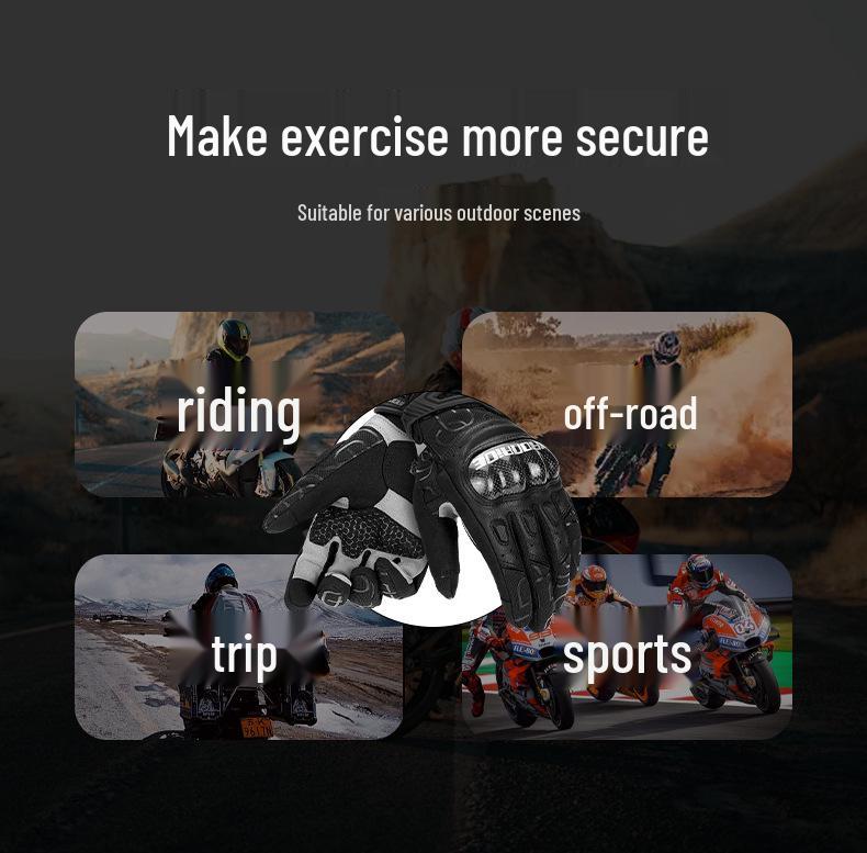 Breathable Carbon Fiber Touchscreen Motorcycle Riding Gloves - Summer, Anti-fall, Wear-resistant, Knight Equipment