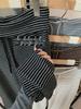 Autumn 2026 Women's Striped Drawstring Casual Pants - Floor-Length, Loose, Slimming Style