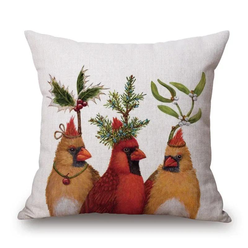 Squirrel Bird Owl Bear Fox Deer Animal Decorative Cushion Cover Sofa Throw Pillow Case