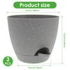 3 Pcs Self Watering Flower Pot Hydroponics Plants Pot with Reservoir Plastic Automatic Water Absorption Indoor Plant Cotton Rope