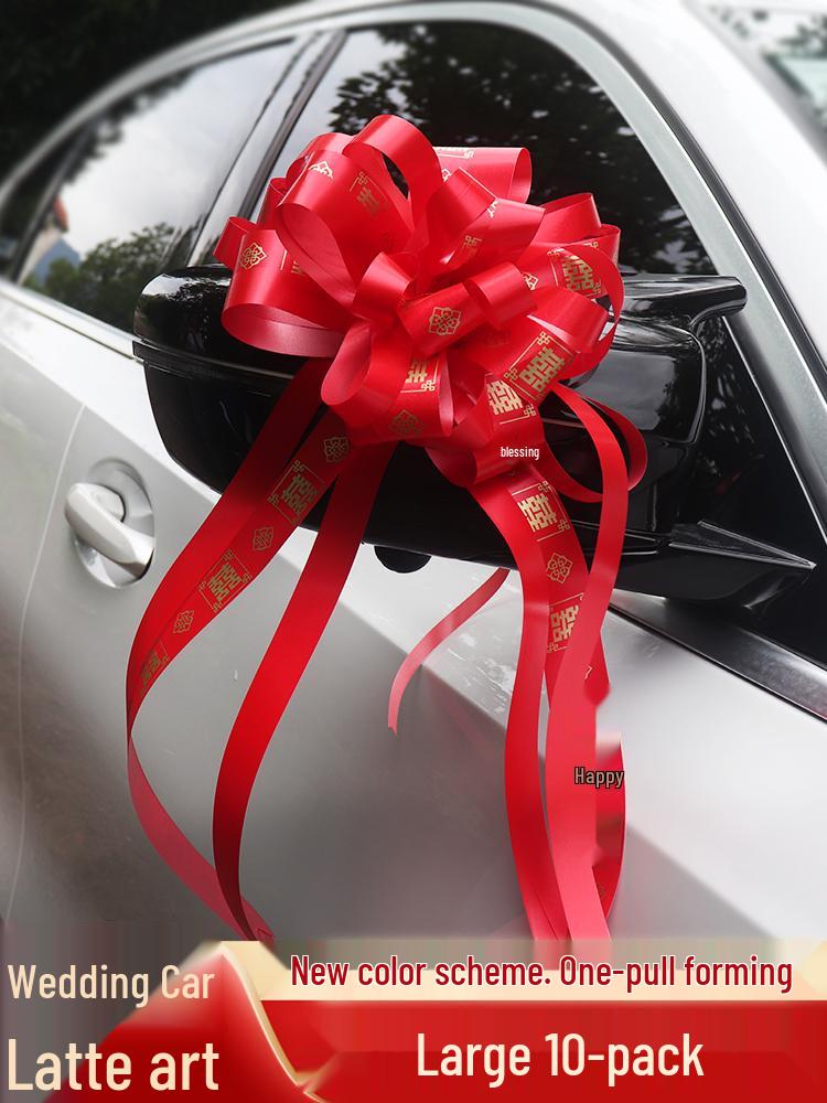 Large Wedding Car Ribbon Decoration for Bridal Team