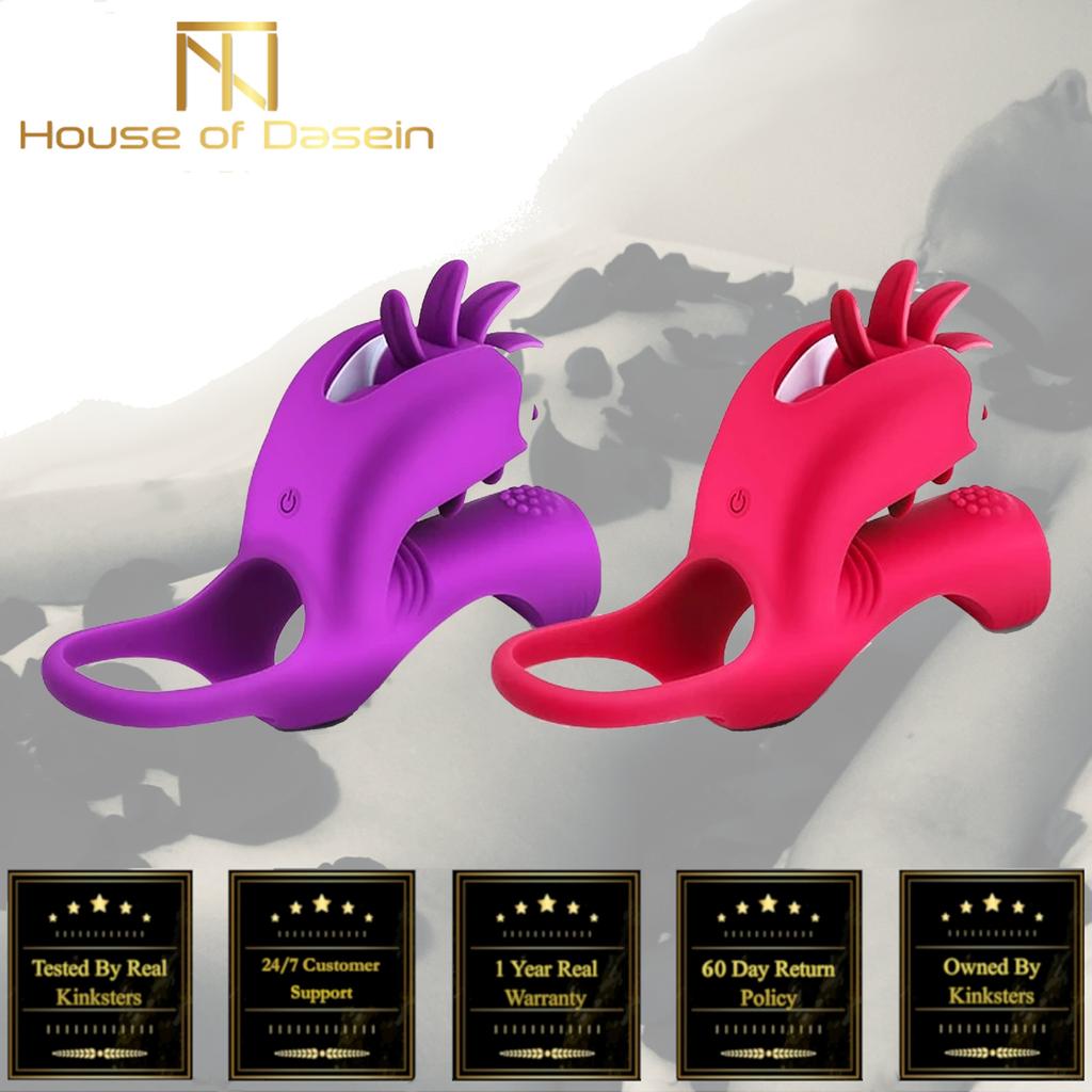 Vibrating  Ring Tongue Oral Sex Licking Clitoris Stimulator   Rings