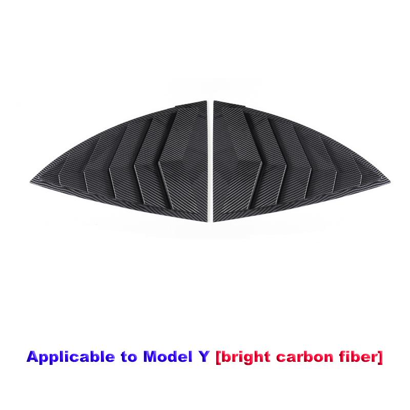 For Tesla Model Y 2024 Blinds Decoration Rear Triangular Window Spoiler Louver Shutter Cover Model Y 2020 2024 Accessories