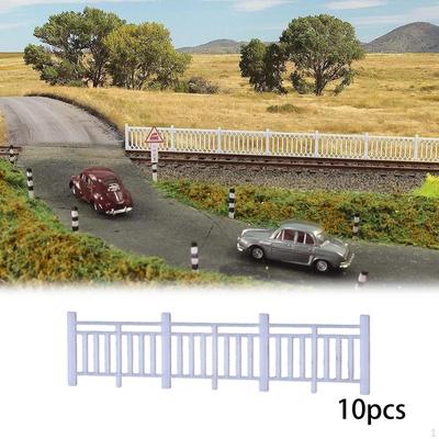 10 Pieces Mini Fences Crafts 1/50 Realistic Decoration Scenery for Sand Table Architectural