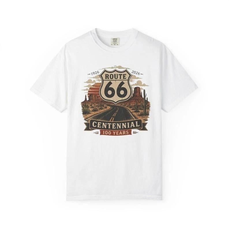 Route 66 Centennial Shirt, Vintage Route 66 100 Years T-Shirt, Retro Americana R M