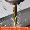 6X 1/4" HSS Hex Shank Metric Titanium Combination Drill Bit Spiral Screw Tap Set