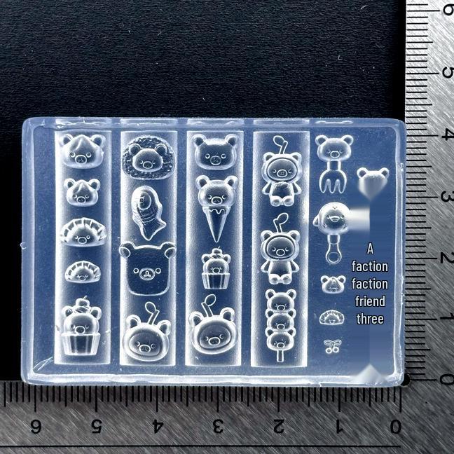 Cartoon Animal & Snowman Silicone Mold for Nail Art