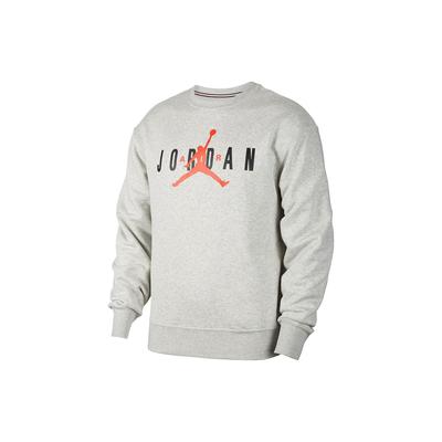 Jordan Alphabet Print Crewneck Sweatshirt Men Tops Gray FD9938-050