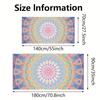 Quick-Dry Tropical Mandala Beach Towel | Soft, Absorbent & Lightweight | Fantasy Woven Towel for Travel & Poolside