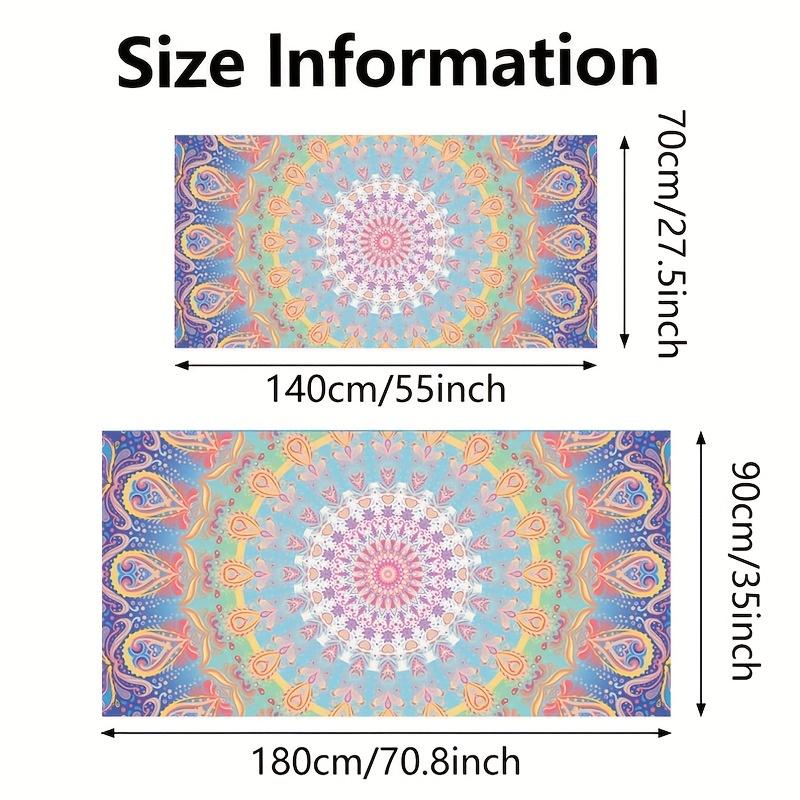 Quick-Dry Tropical Mandala Beach Towel | Soft, Absorbent & Lightweight | Fantasy Woven Towel for Travel & Poolside