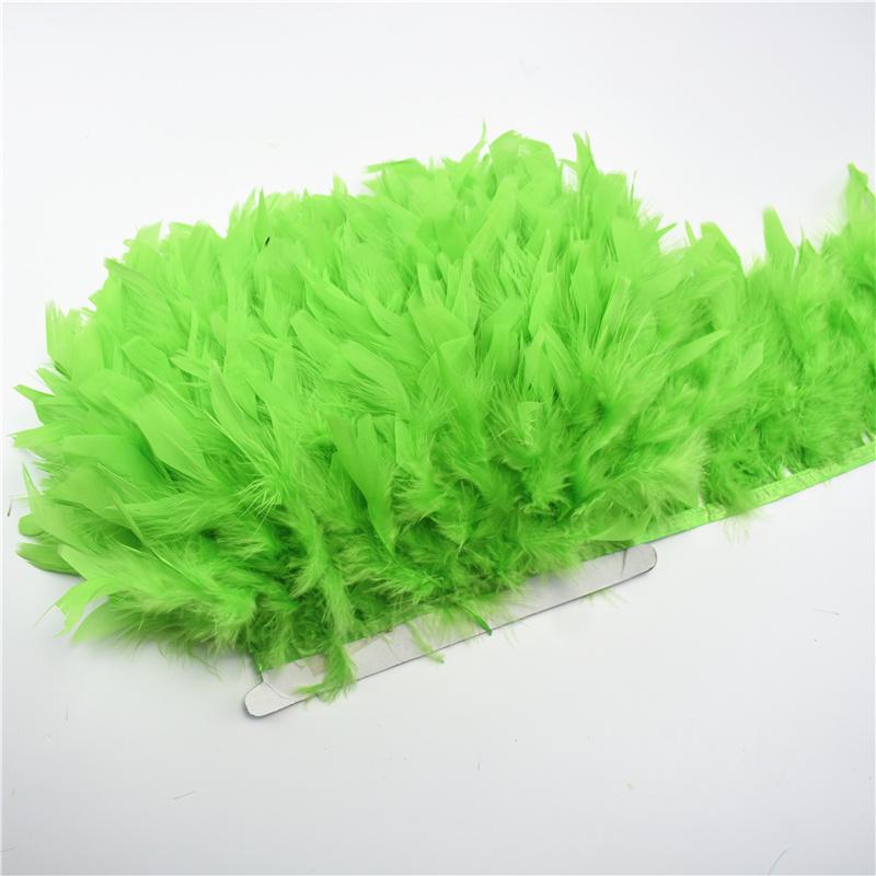 10Meters Fluffy Turkey Feathers Trim Fringe Ribbon Marabou Feather On Tape Fringes Sewing Trimmings DIY Clothes Dress Decoration