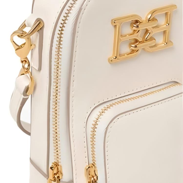 BALLY BEMAL Logo Zipper Closure Leather Mini Shoulder Crossbody Bag Women bags Beige 6301942