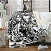 Stampa 3D Teschio Plaid Satanico Copriletto Tessili per la Casa Divano Stampa Coperta Pile Inverno Caldo Coperta Flanella Regalo di Compleanno