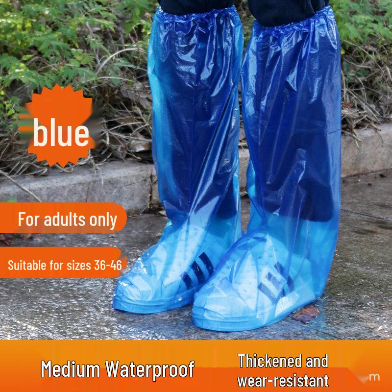 Waterproof Anti-slip High-top Transparent Plastic Boot Covers